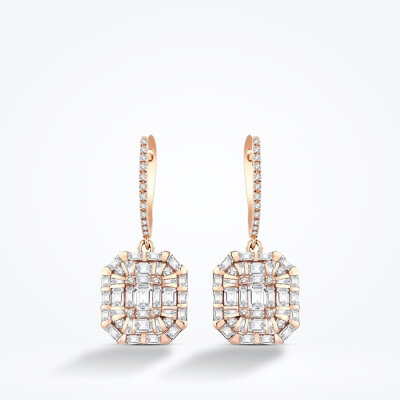 1.72 Karat Pırlanta Baget Küpe - Baroni Diamond (1)