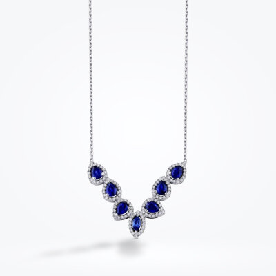 1.78 Karat Pırlanta Safir Kolye - Baroni Diamond (1)