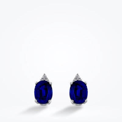 1.82 Karat Pırlanta Safir Küpe - Baroni Diamond (1)