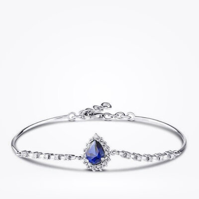 1.88 Karat Pırlanta Damla Safir Kelepçe - Baroni Diamond