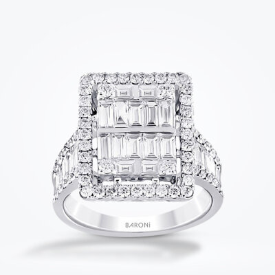 1.96 Karat Pırlanta Baget Yüzük - Baroni Diamond