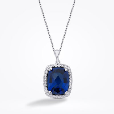 1.96 Karat Pırlanta Safir Kolye - Baroni Diamond (1)