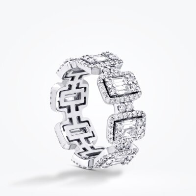 2.06 Karat Pırlanta Baget Tamtur Yüzük - Baroni Diamond (1)