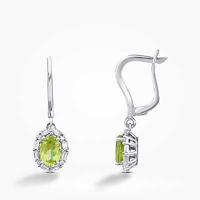 2.08 Karat Pırlanta Renkli Taşlı Küpe - Baroni Diamond