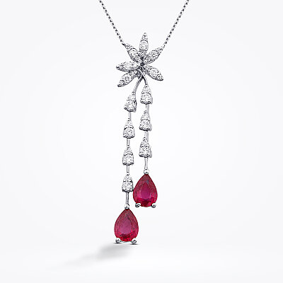 2.11 Karat Pırlanta Yakut Kolye - Baroni Diamond (1)