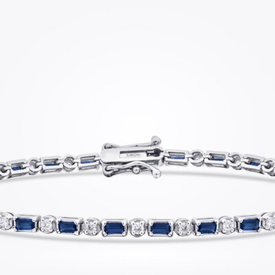 2.19 Karat Pırlanta Safir Bileklik - 2