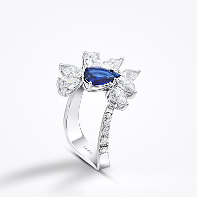 2.45 Karat Pırlanta Safir Yüzük - Baroni Diamond (1)