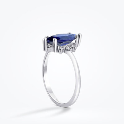 2.02 Karat Pırlanta Safir Yüzük - Baroni Diamond (1)