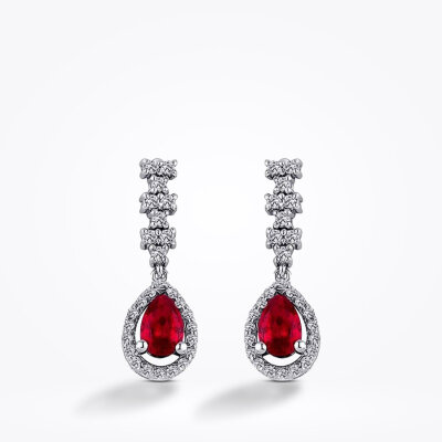 2.04 Karat Pırlanta Yakut Küpe - Baroni Diamond (1)