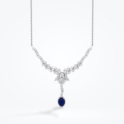 2.05 Karat Pırlanta Safir Gerdanlık - Baroni Diamond