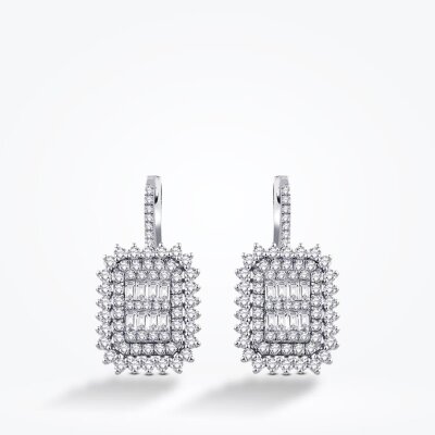 2.07 Karat Pırlanta Baget Küpe - Baroni Diamond (1)