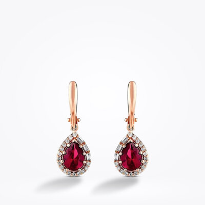 2.47 Karat Pırlanta Yakut Küpe - Baroni Diamond (1)