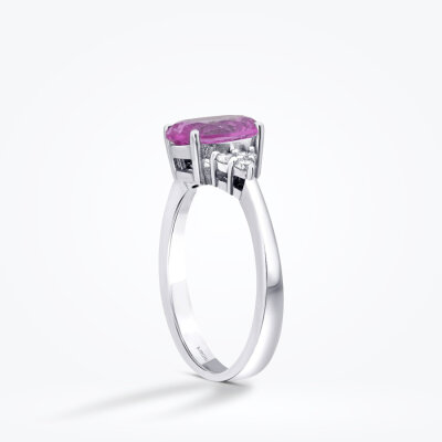 2.48 Karat Pırlanta Pembe Safir Yüzük - Baroni Diamond (1)