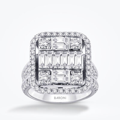 2.61 Karat Pırlanta Baget Yüzük - Baroni Diamond