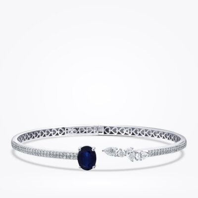 2.63 Karat Pırlanta Safir Kelepçe - Baroni Diamond