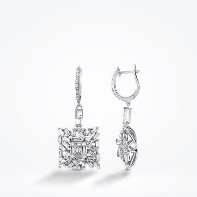 2.65 Karat Pırlanta Baget Küpe - Baroni Diamond