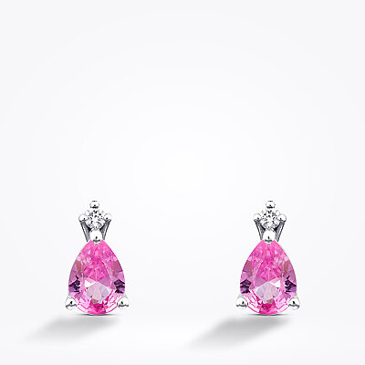2.66 Karat Pırlanta Pembe Safir Küpe - Baroni Diamond (1)