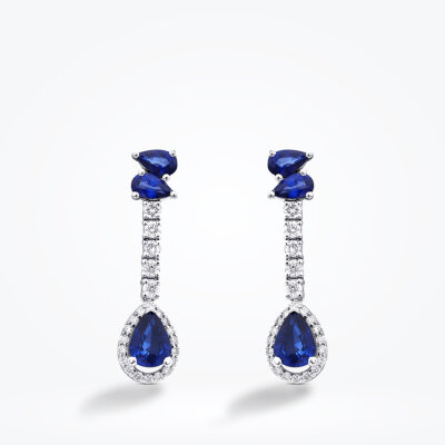 2.82 Karat Pırlanta Safir Küpe - Baroni Diamond (1)