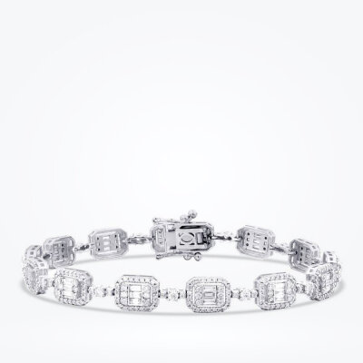 2.94 Karat Pırlanta Baget Bileklik - Baroni Diamond