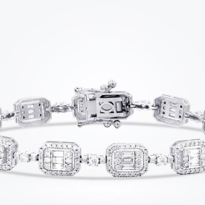 2.94 Karat Pırlanta Baget Bileklik - Baroni Diamond (1)