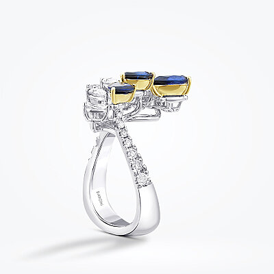 3.26 Karat Pırlanta Safir Yüzük - Baroni Diamond (1)