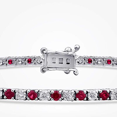 3.70 Karat Pırlanta Yakut Bileklik - Baroni Diamond (1)