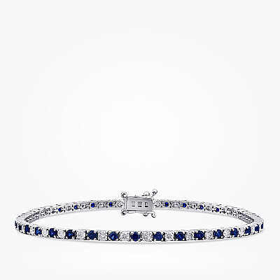3.79 Karat Pırlanta Safir Bileklik - Baroni Diamond