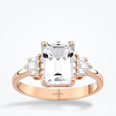 3.08 Karat Pırlanta Topaz Yüzük - Baroni Diamond