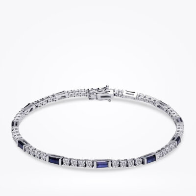3.15 Karat Pırlanta Safir Bileklik - Baroni Diamond