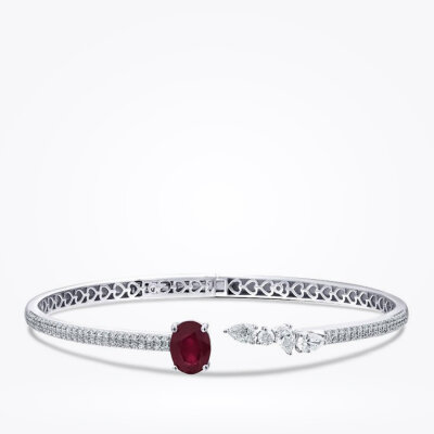 3.34 Karat Pırlanta Yakut Kelepçe - Baroni Diamond