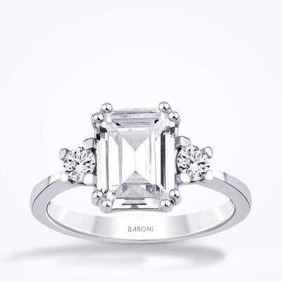 3.40 Karat Pırlanta Topaz Yüzük - Baroni Diamond