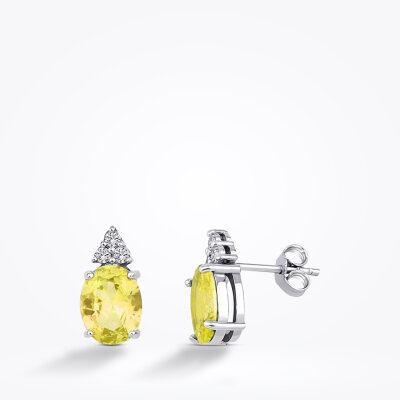3.43 Karat Pırlanta Fancy Küpe - Baroni Diamond