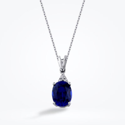 3.48 Karat Pırlanta Safir Kolye - Baroni Diamond (1)