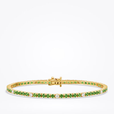 3.64 Karat Pırlanta Zümrüt Bileklik - Baroni Diamond
