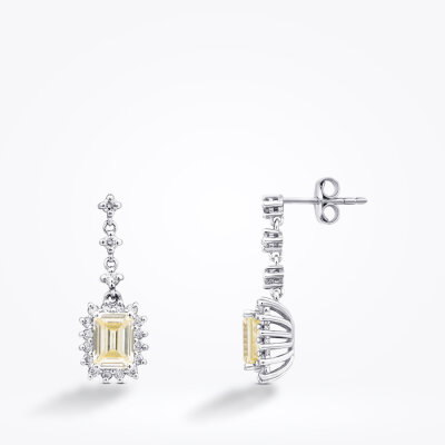 3.85 Karat Pırlanta Fancy Küpe - Baroni Diamond