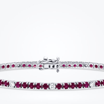 3.92 Karat Pırlanta Yakut Bileklik - Baroni Diamond (1)