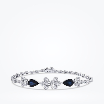 3.95 Karat Pırlantalı Safir Bileklik - Baroni Diamond