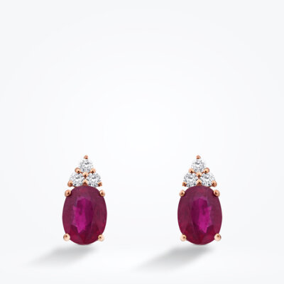 3.96 Karat Pırlanta Yakut Küpe - Baroni Diamond (1)