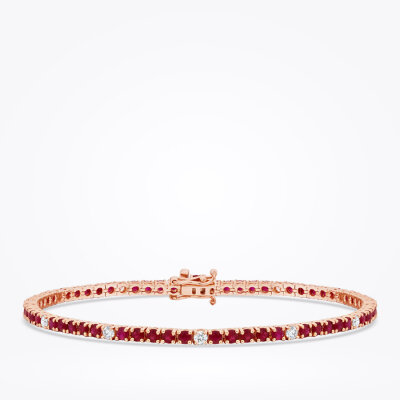 3.97 Karat Pırlanta Yakut Bileklik - Baroni Diamond