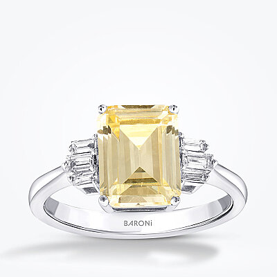 4.06 Karat Pırlanta Fancy Kare Yüzük - Baroni Diamond