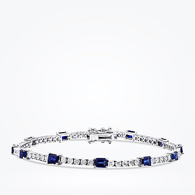 4.53 Karat Pırlanta Safir Bileklik - Baroni Diamond