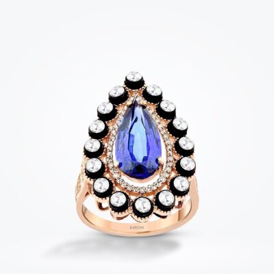 4.26 Karat Elmas Safir Yüzük - Baroni Diamond