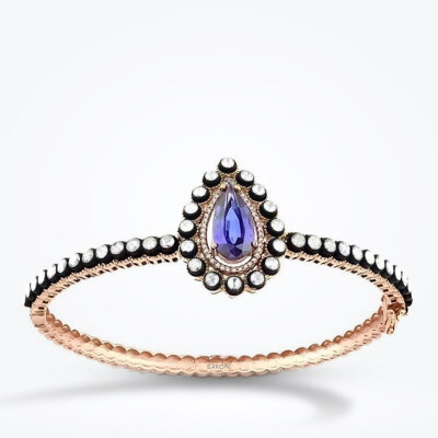 4.87 Karat Elmas Safir Bileklik - Baroni Diamond
