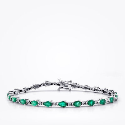 4.88 Karat Pırlanta Zümrüt Bileklik - Baroni Diamond