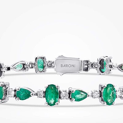5.28 Karat Pırlanta Zümrüt Bileklik - Baroni Diamond (1)