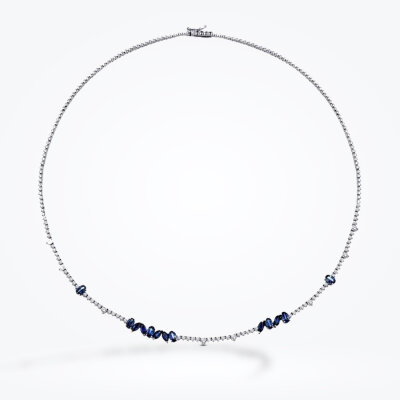 5.99 Karat Pırlanta Safir Gerdanlık - Baroni Diamond