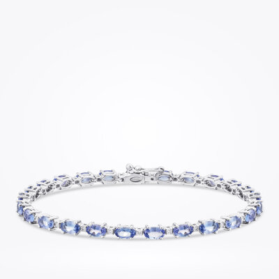 6.73 Karat Pırlanta Tanzanit Bileklik - Baroni Diamond