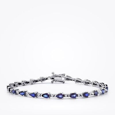 6.18 Karat Pırlanta Safir Bileklik - Baroni Diamond