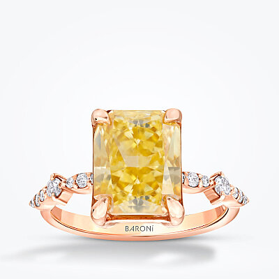 7.37 Karat Pırlanta Renkli Taş Yüzük - Baroni Diamond