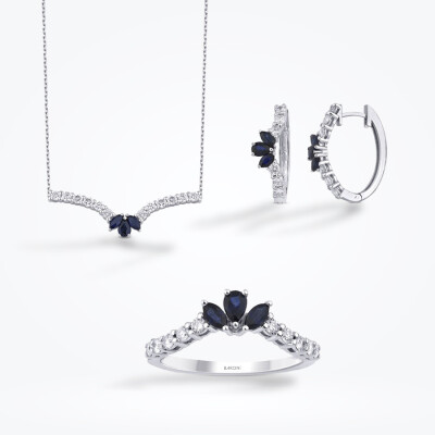 2.86 Karat Pırlanta Safir Set